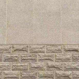 铜仁 黄金麻自然面蘑菇石配荔枝面干挂