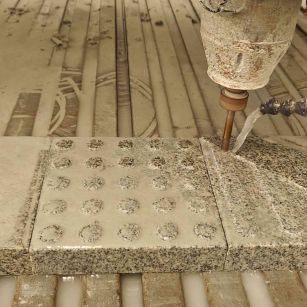 铜仁 芝麻白花岗岩石材盲人石、盲道石、盲点石