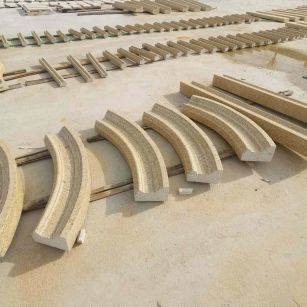 铜仁 黄金麻花岗岩别墅线条