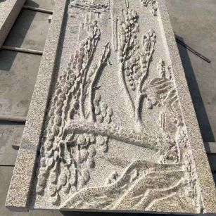 铜仁 黄金麻雕刻板浮雕迎客松