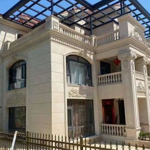 铜仁 黄金麻花岗岩荔枝面别墅外墙干挂