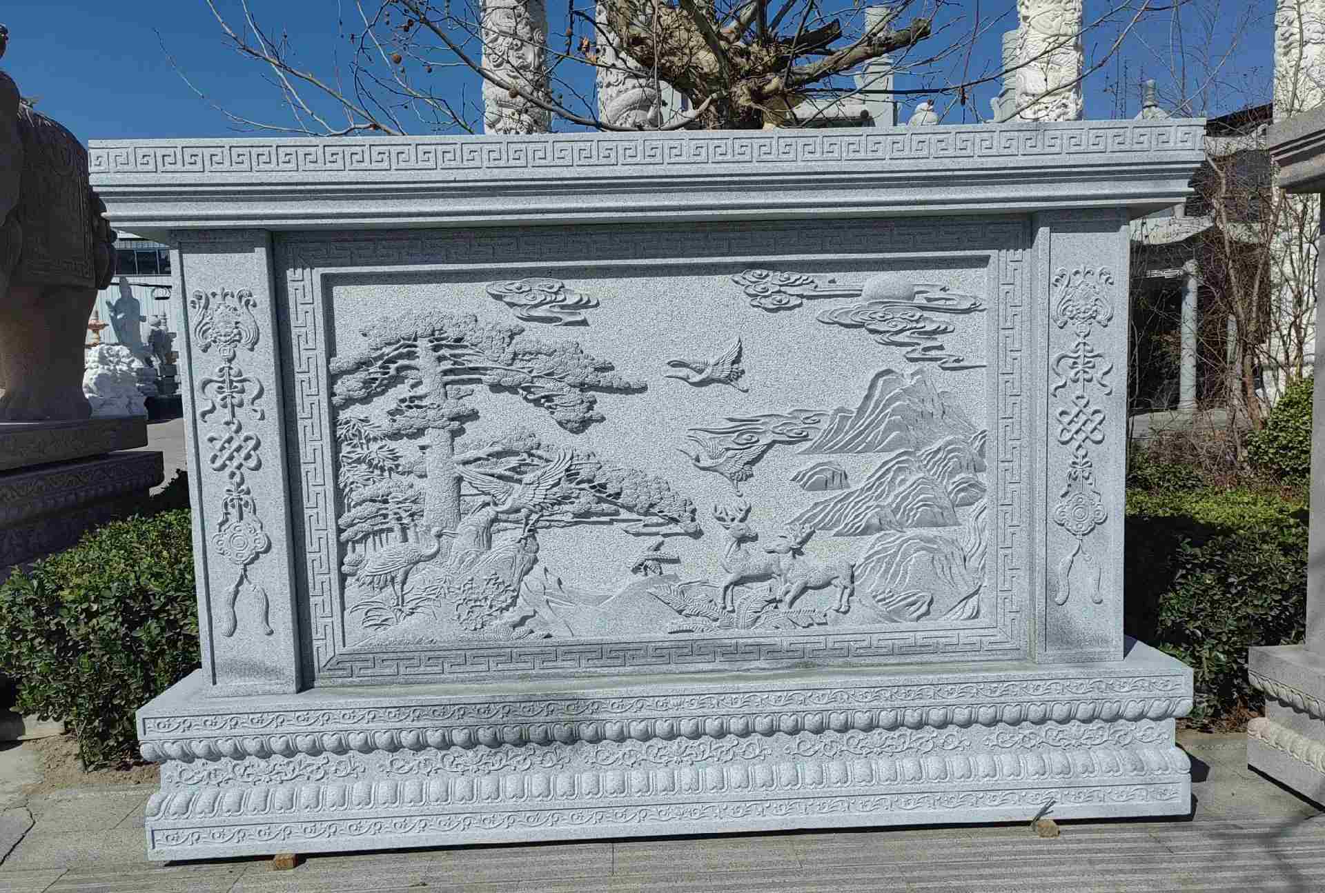 铜仁 芝麻白大型照壁，屏风，影壁