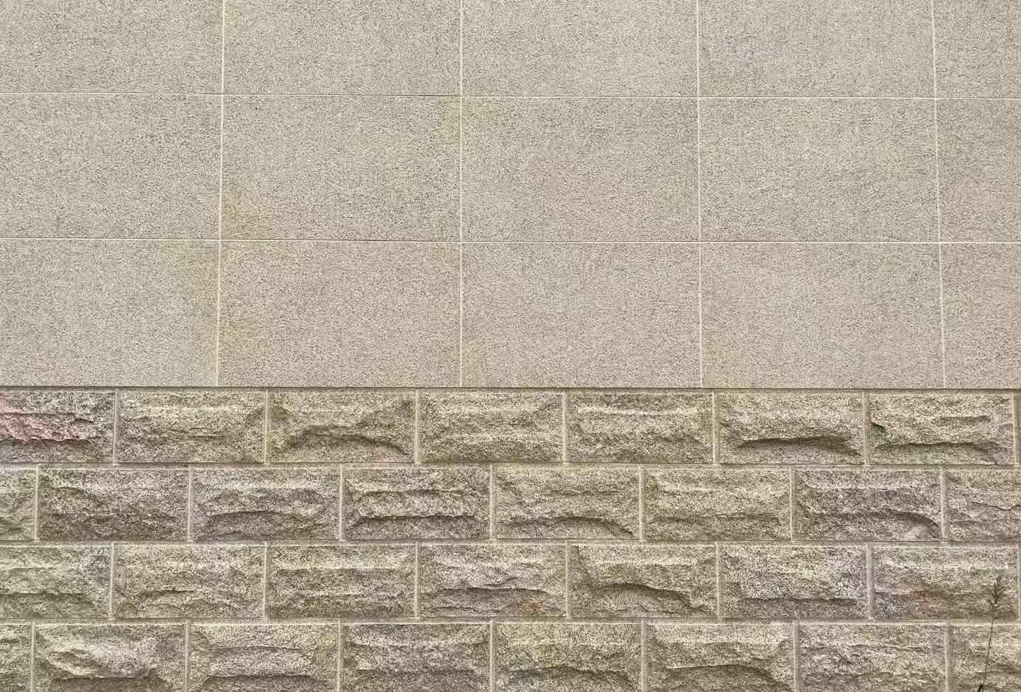 铜仁 黄金麻自然面蘑菇石配荔枝面干挂