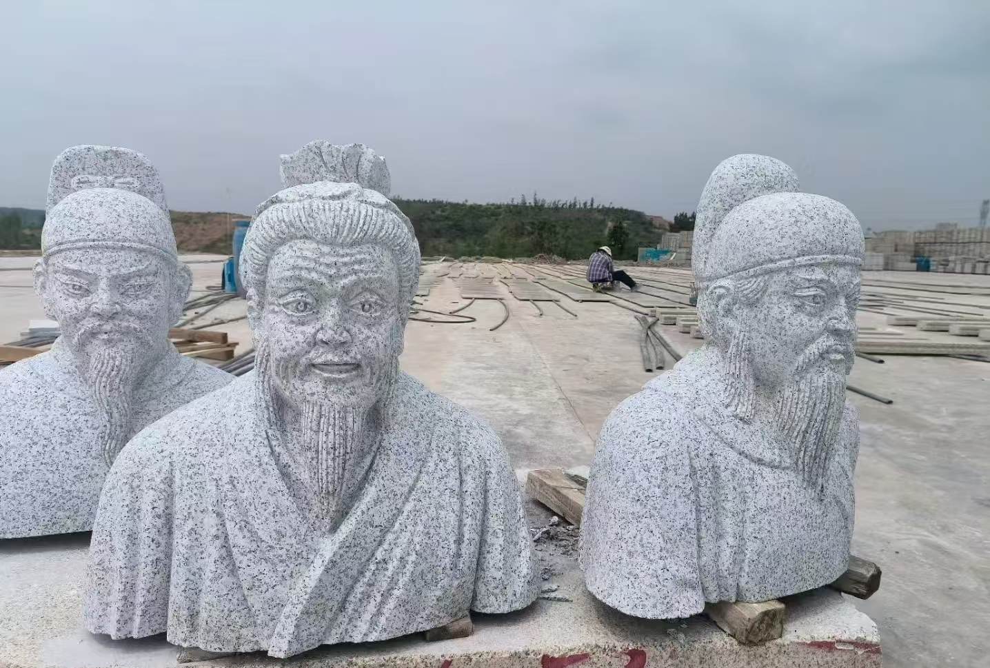 铜仁 白麻花岗岩石材人物立体雕刻