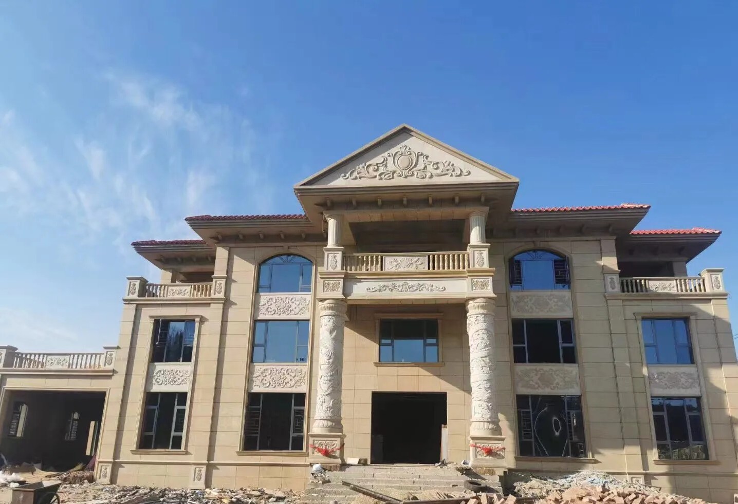 铜仁 黄金麻花岗岩别墅外墙干挂