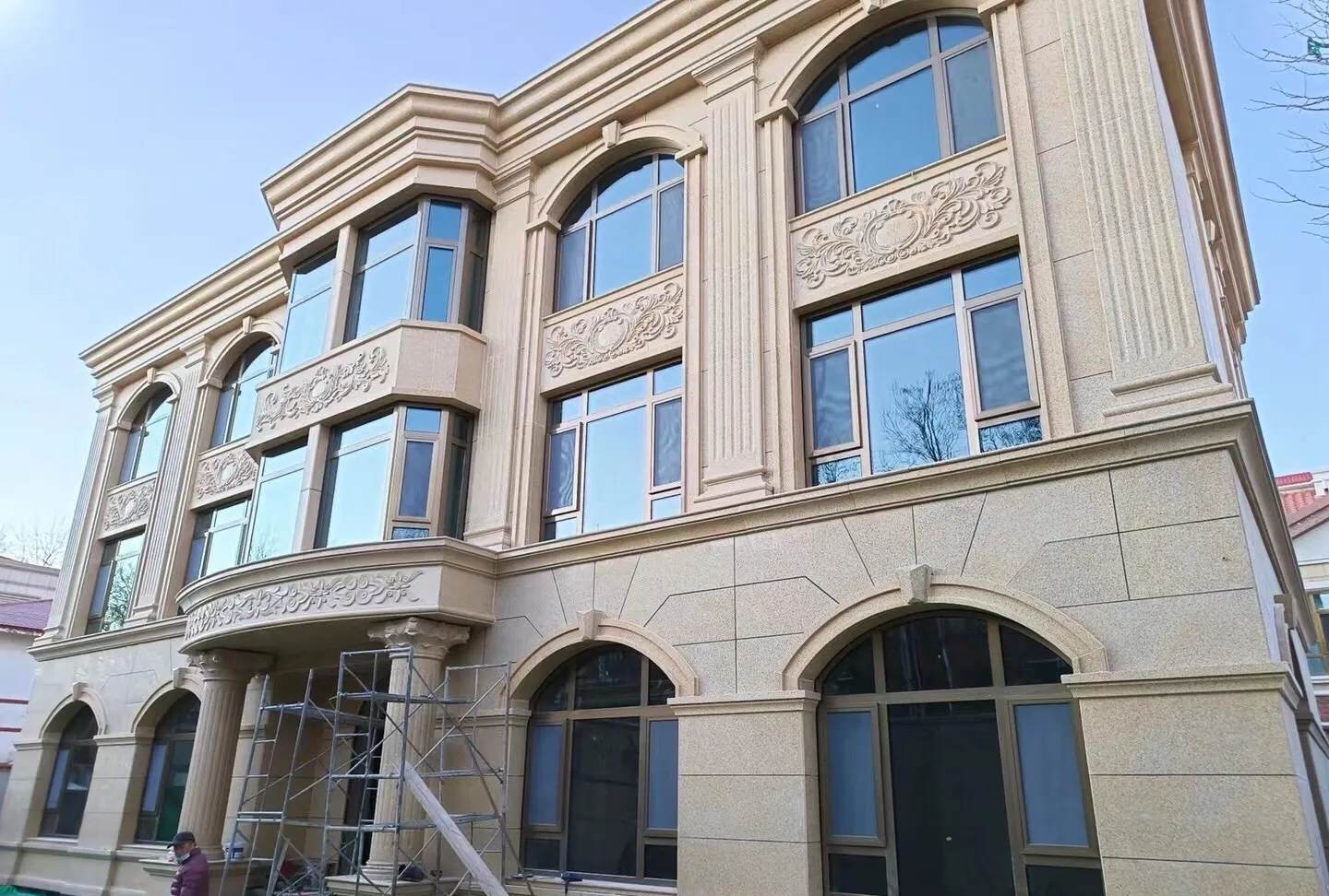 铜仁 黄金麻花岗岩别墅外墙干挂